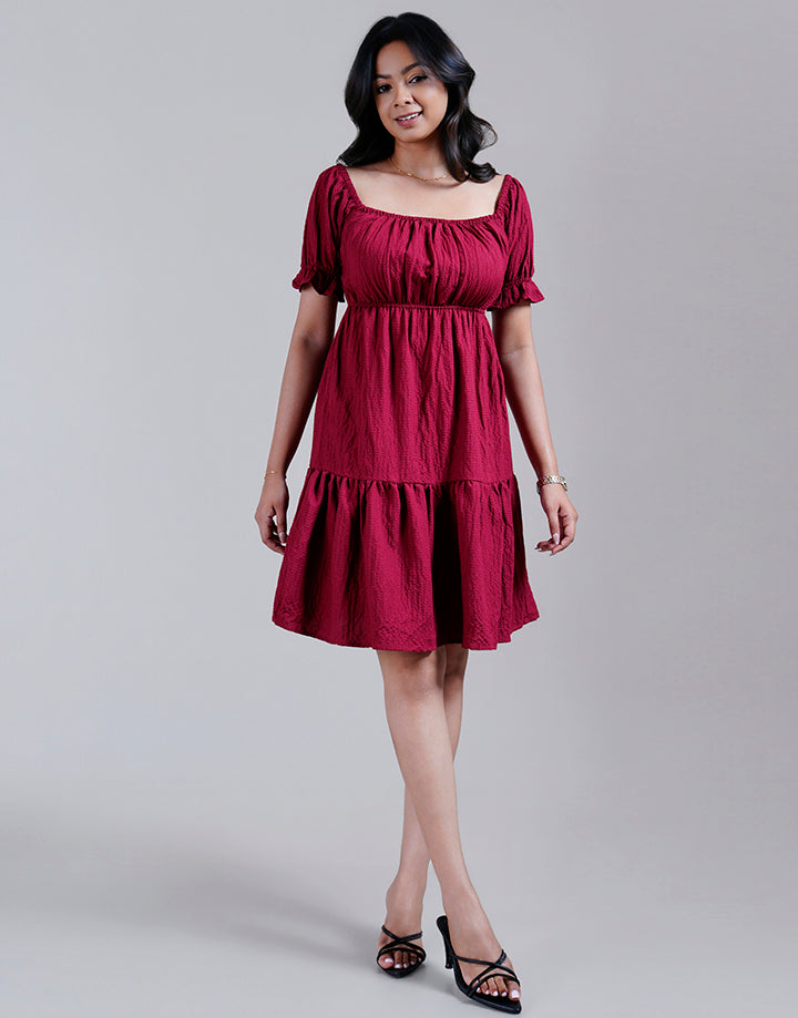 Tiered Smocked Mini Dress