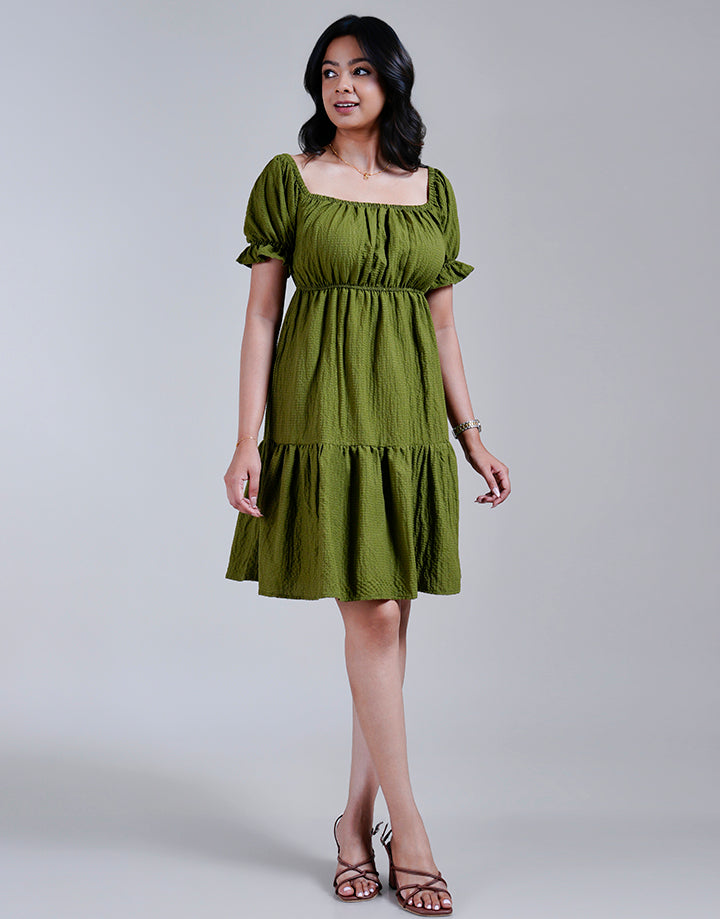 Tiered Smocked Mini Dress
