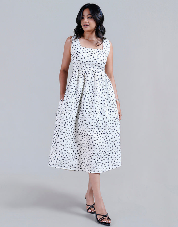 Square Neck with Stappy Dress