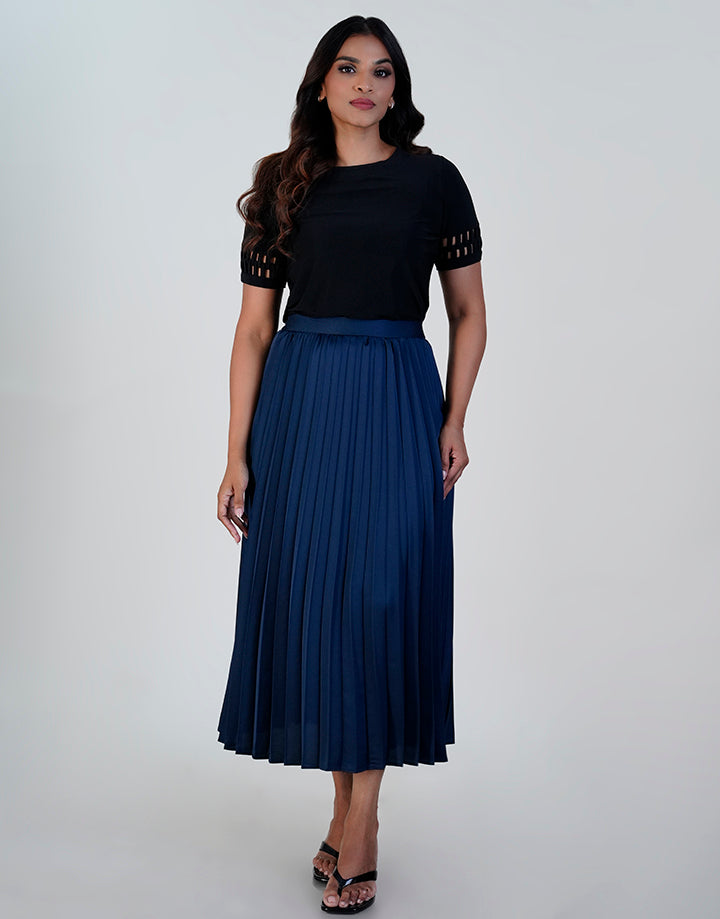 Pleated Midi Skirt