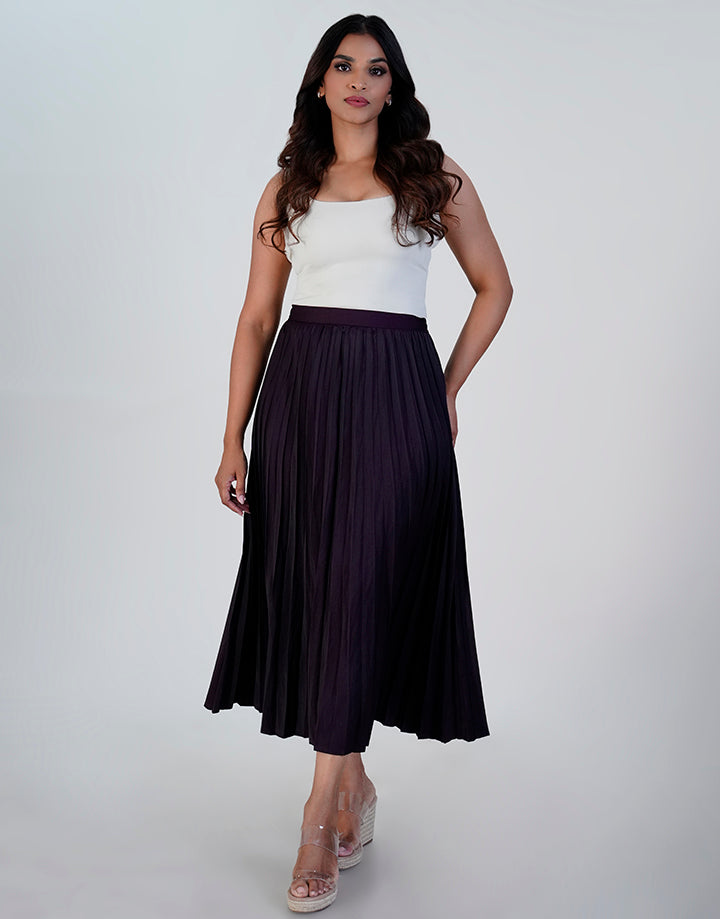 Pleated Midi Skirt