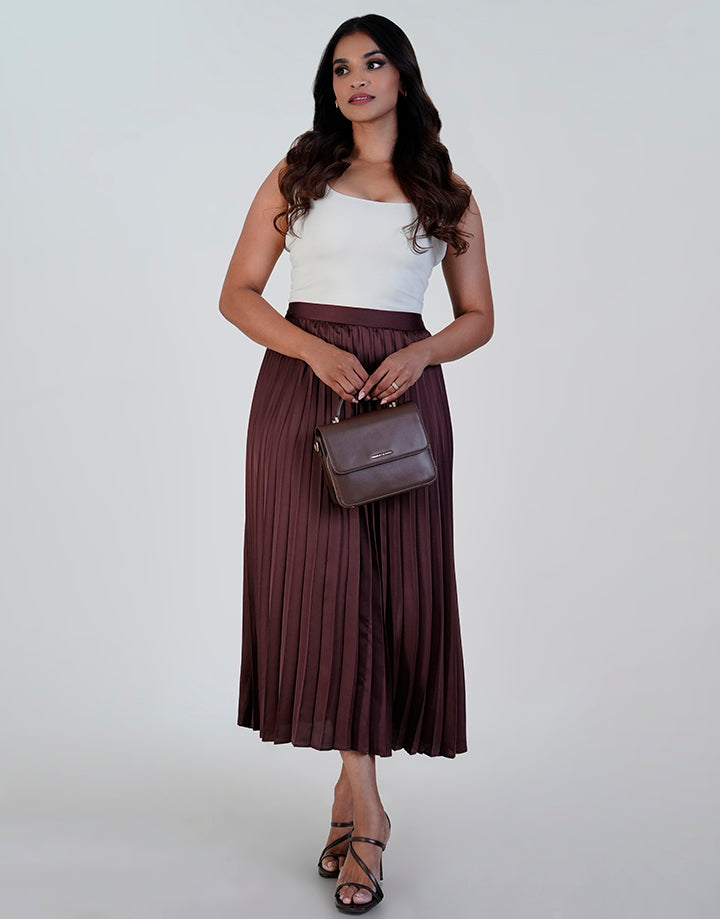 Pleated Midi Skirt