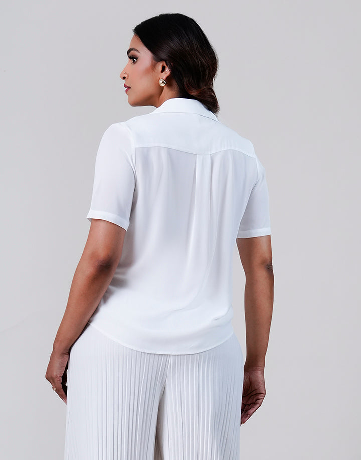 Shadow Work Blouse with Pintuck Detail