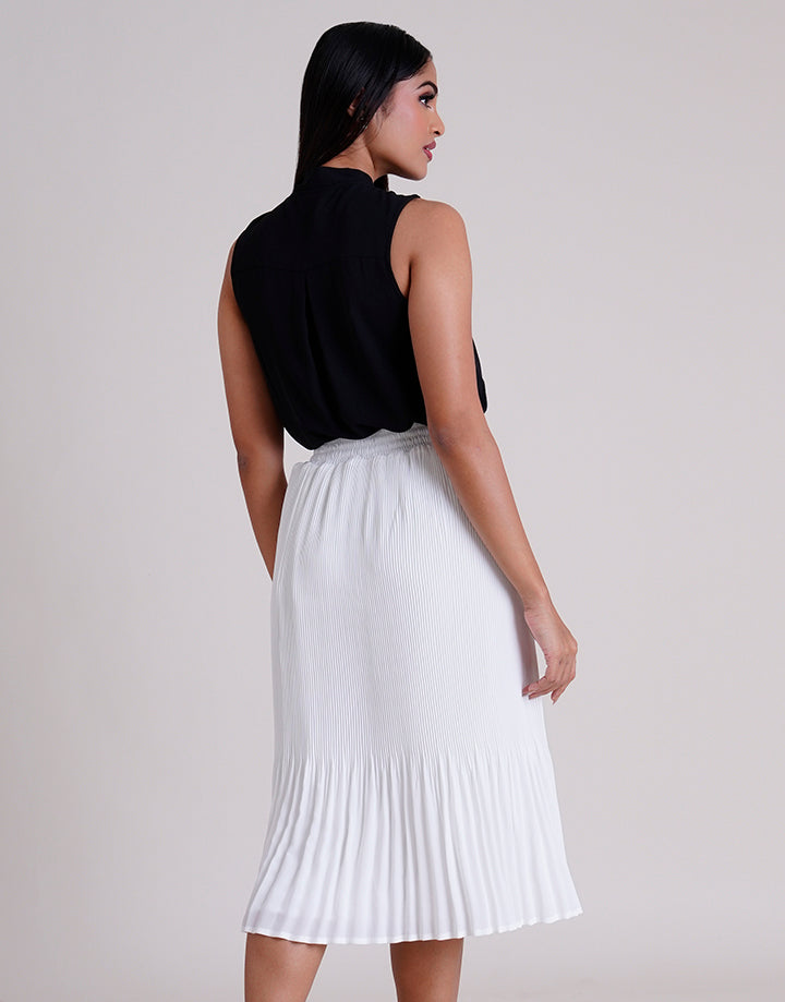 Placement Pleated Skirt