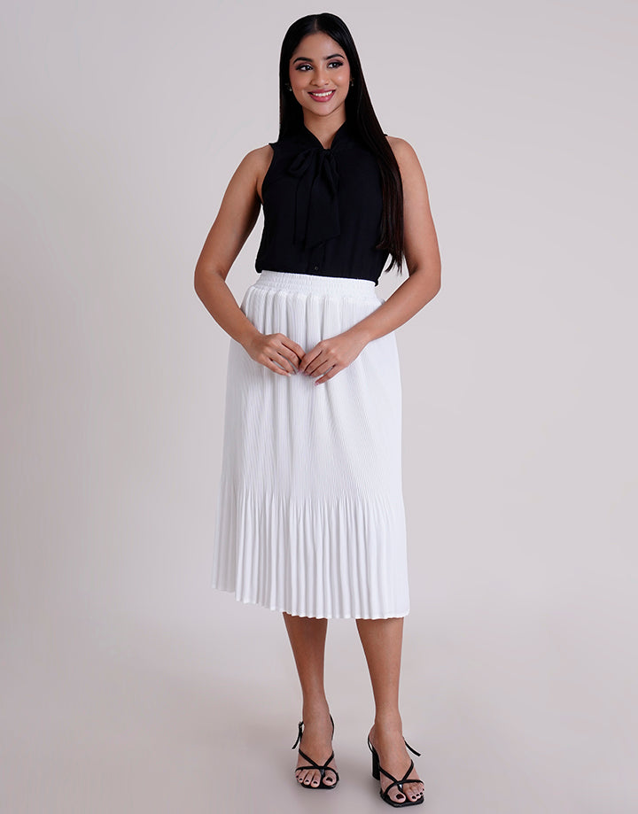 Placement Pleated Skirt