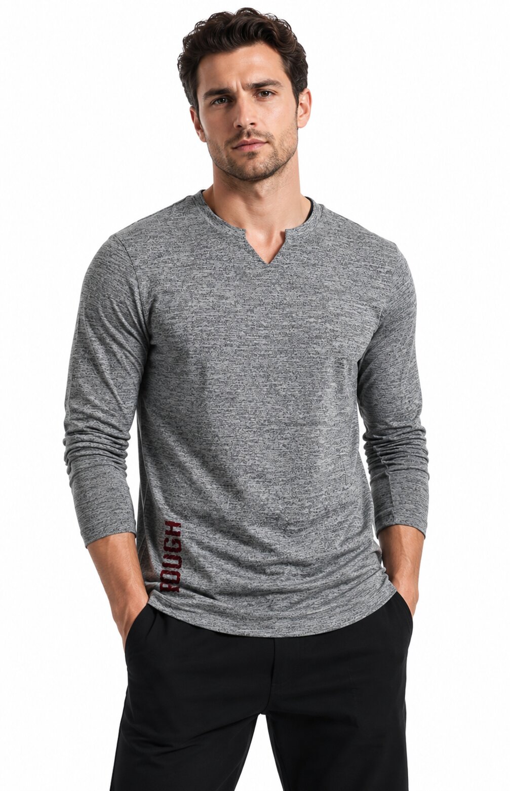 ROUGH T-Shirt Crew-neck Long Sleeve 4603