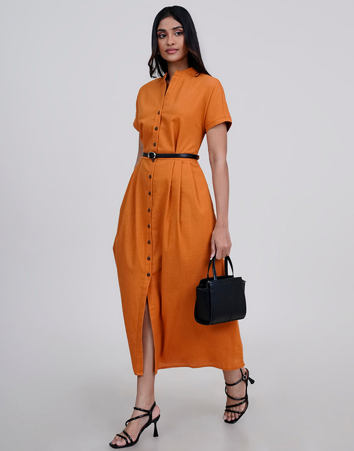 Maggi Sleeve Button Down Dress