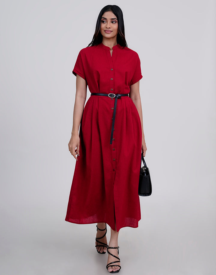 Maggi Sleeve Button Down Dress