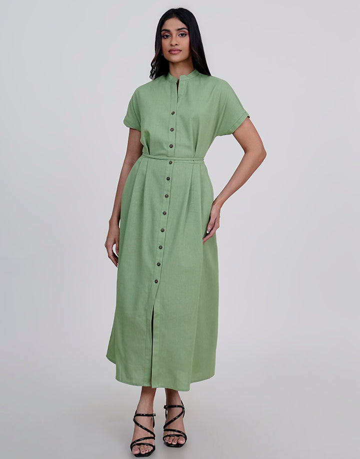 Maggi Sleeve Button Down Dress