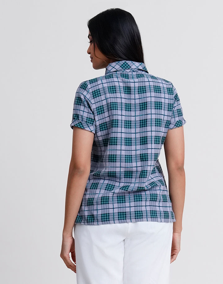 Short Sleeve Half Placket Top