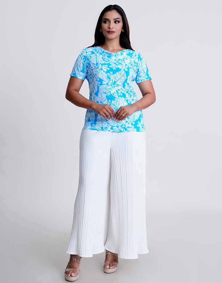 Short Sleeve with Cowl Neck Top