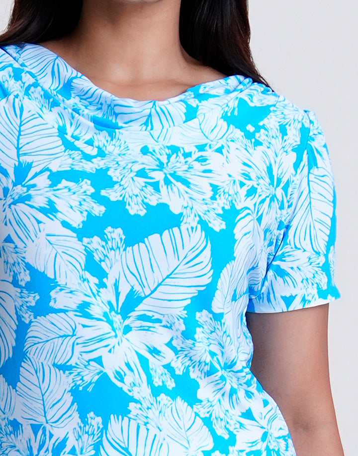 Short Sleeve with Cowl Neck Top