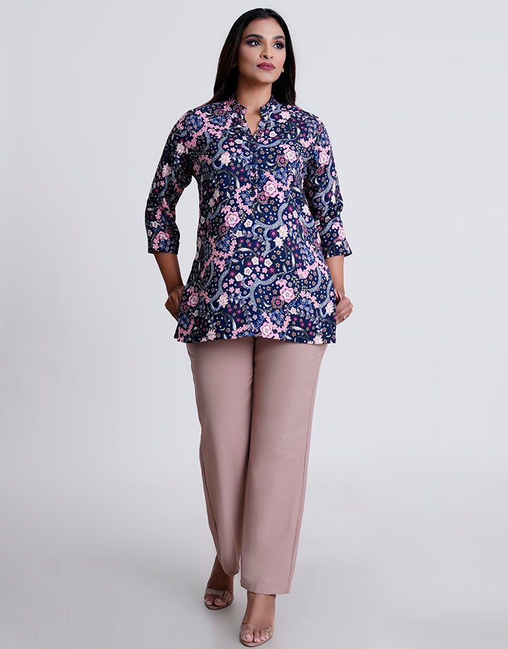3/4 Sleeve Half Placket Kurta