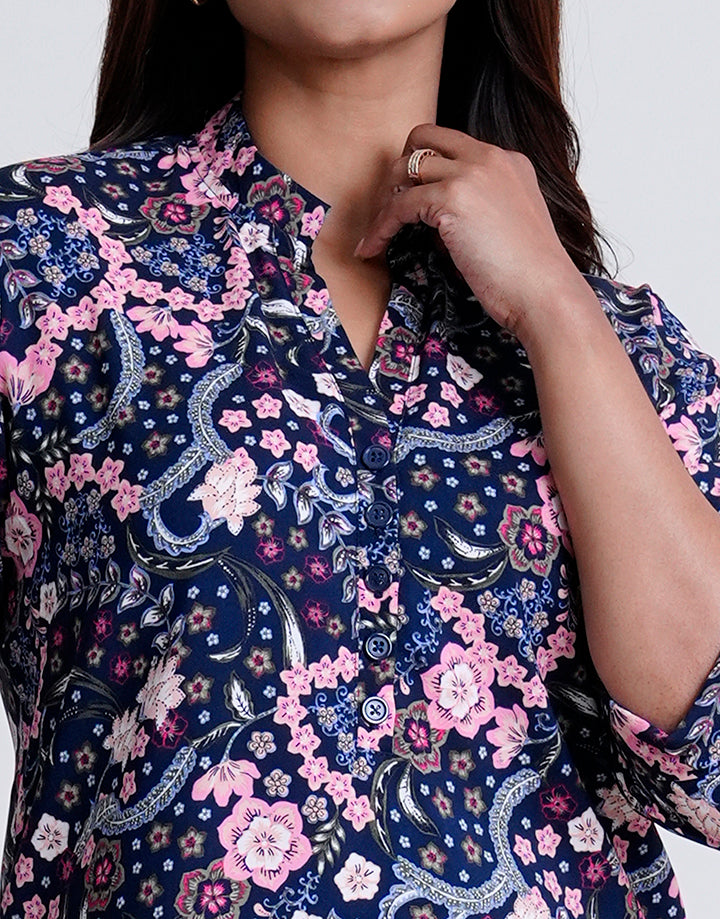 3/4 Sleeve Half Placket Kurta