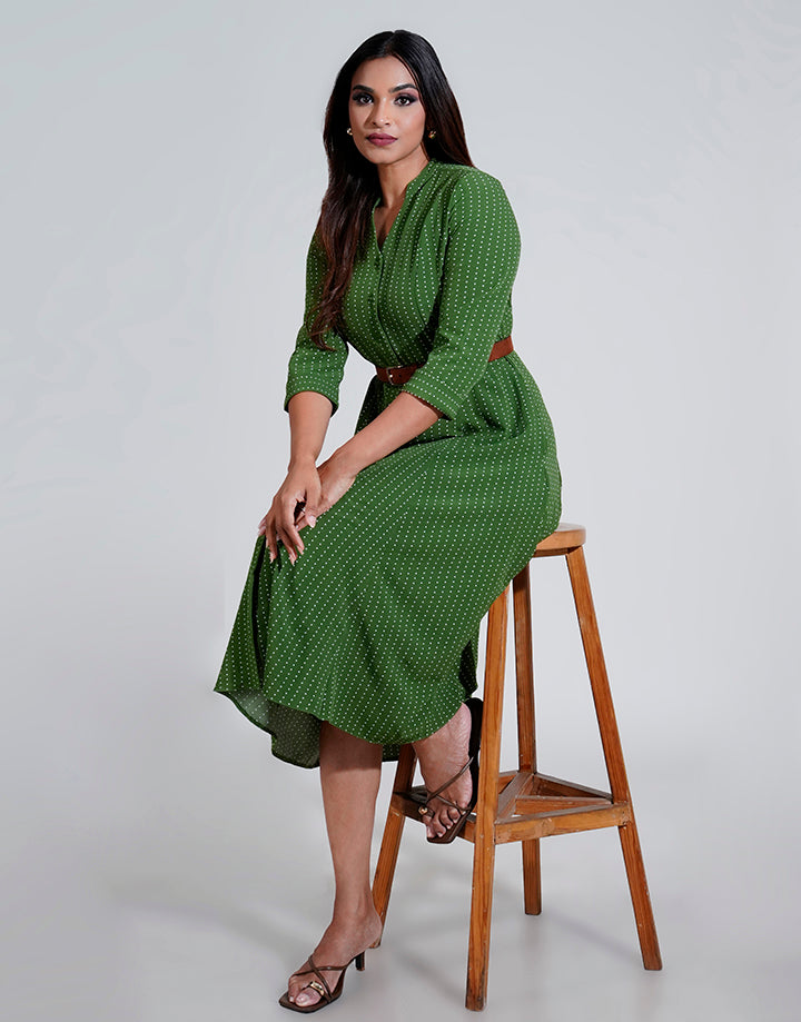 Button Down Dress with Princess Line