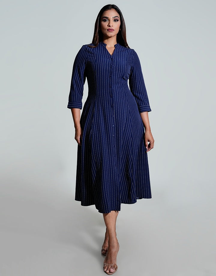 Button Down Dress with Princess Line