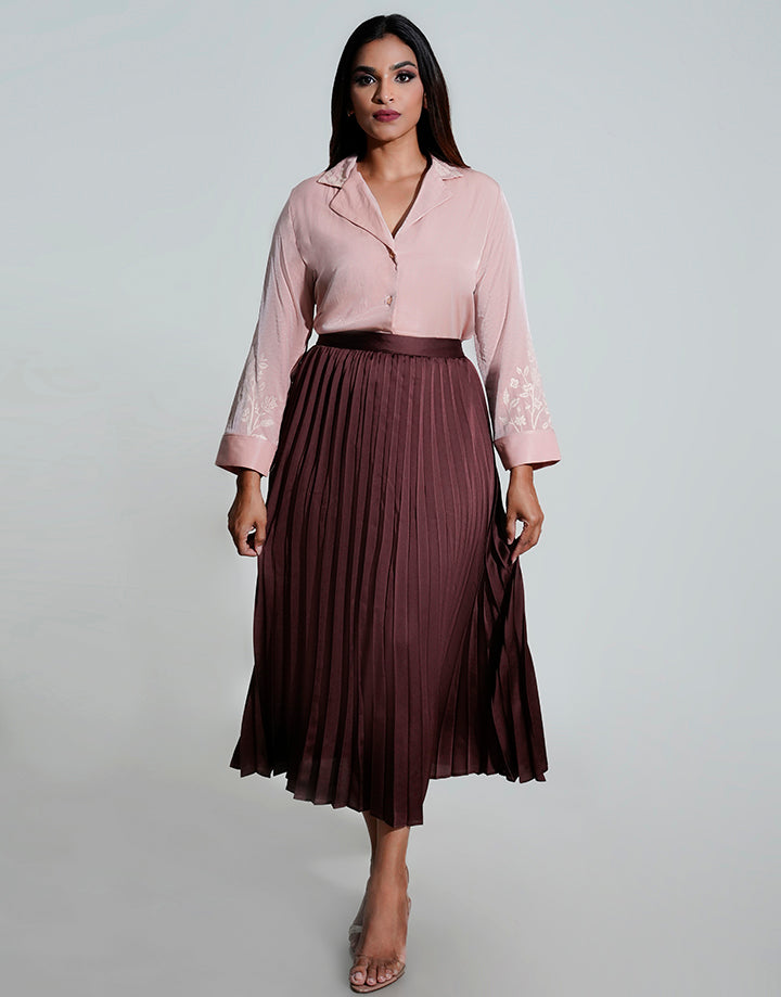 Long Sleeve Screen Print Blouse
