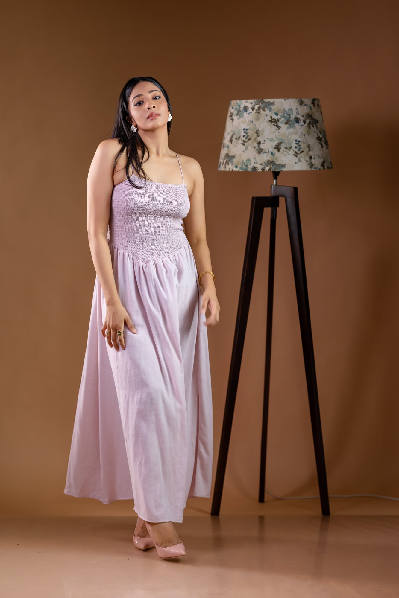 Smocked Bodice Cami Maxi Dress