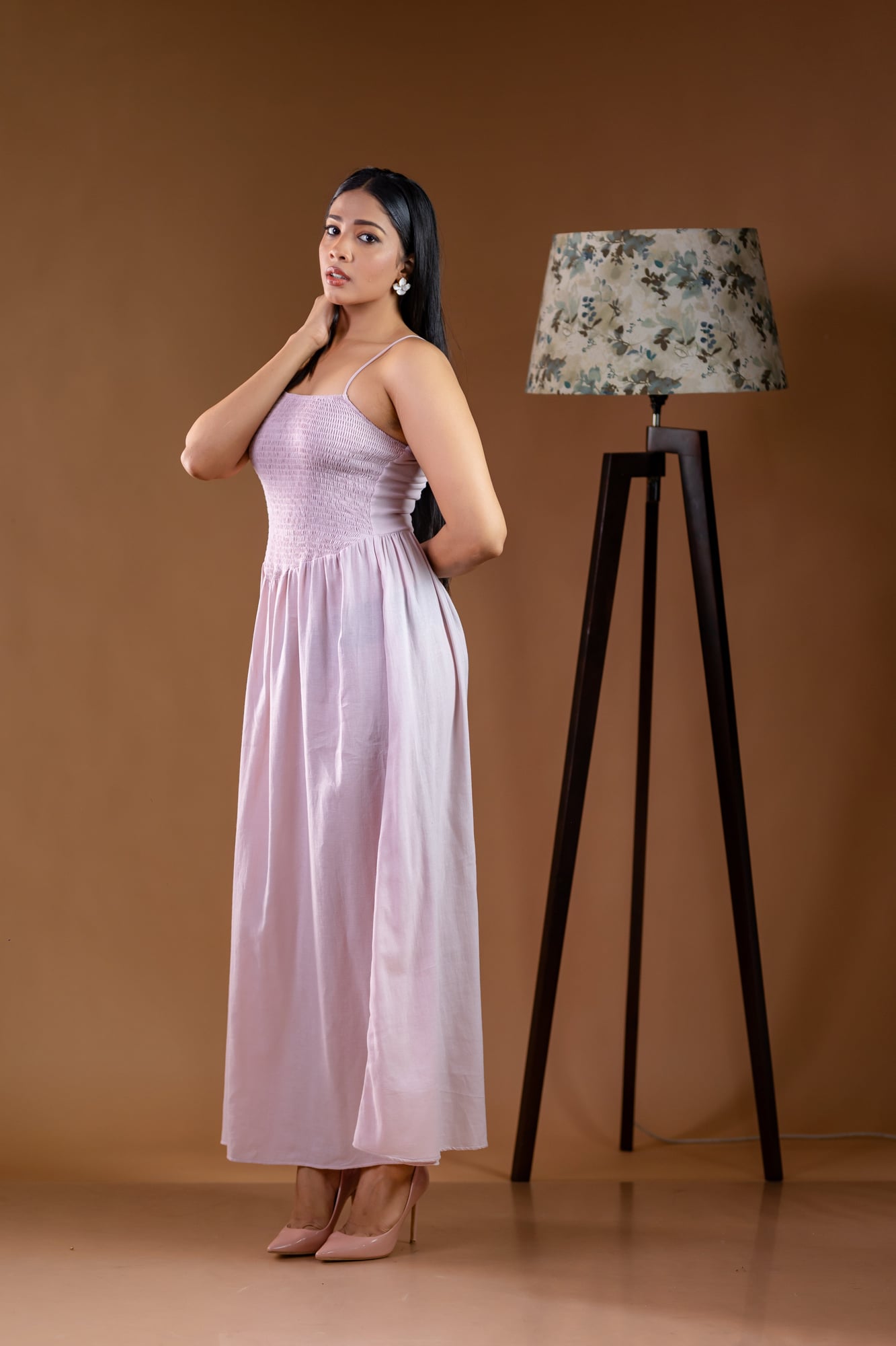 Smocked Bodice Cami Maxi Dress
