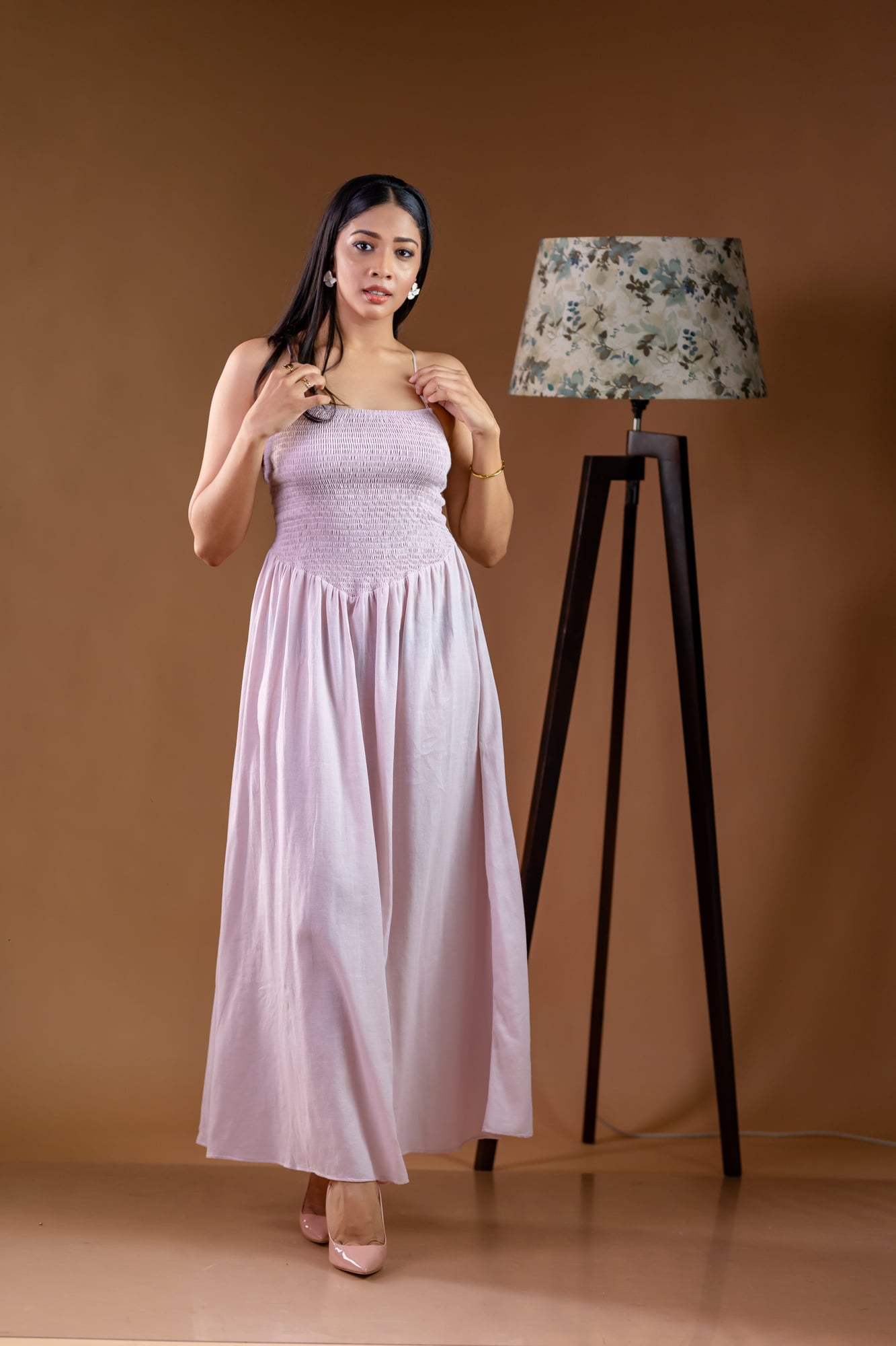 Smocked Bodice Cami Maxi Dress