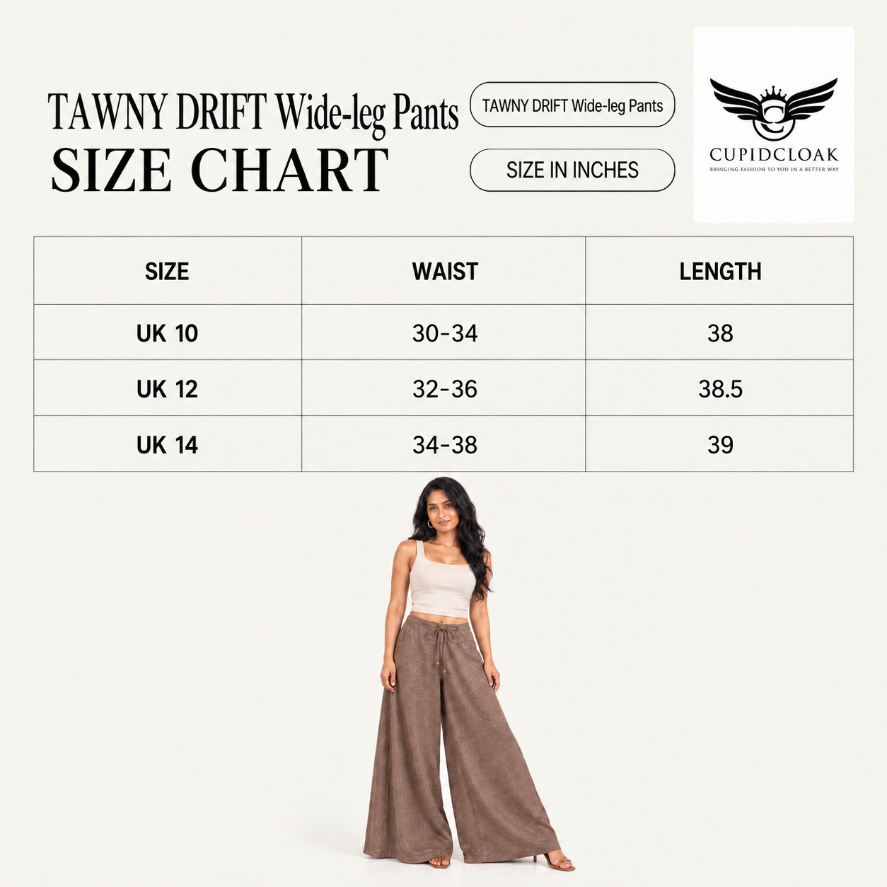 TAWNY DRIFT Cotton Linen Wide Leg Pants