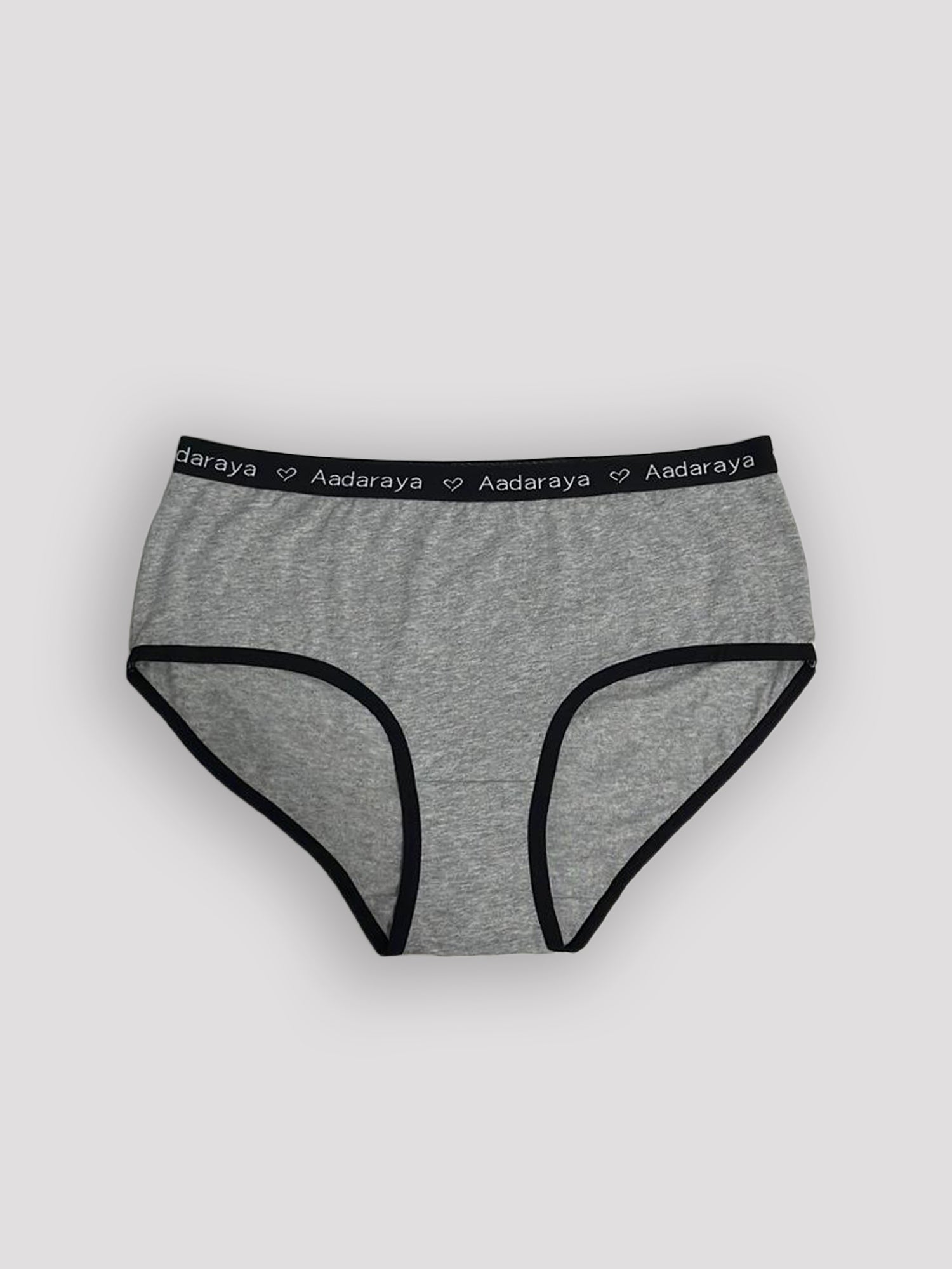 Dina AD Logo Full Brief in Grey Marl – from the Black, Grey Marl, Nude & Leopard Multi 4 Pack