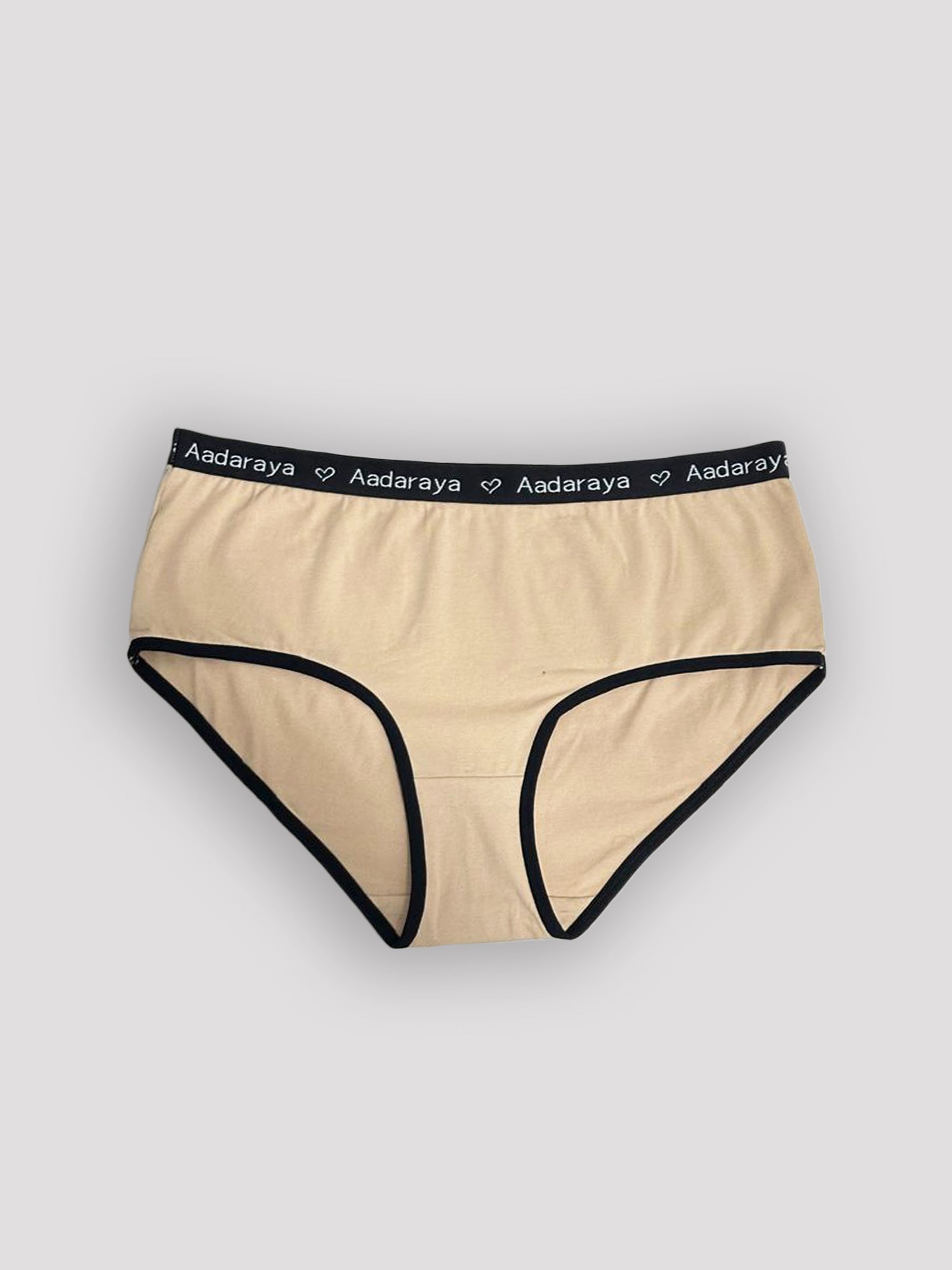 Dina AD Logo Full Brief in Nude – from the Black, Grey Marl, Nude & Leopard Multi 4 Pack