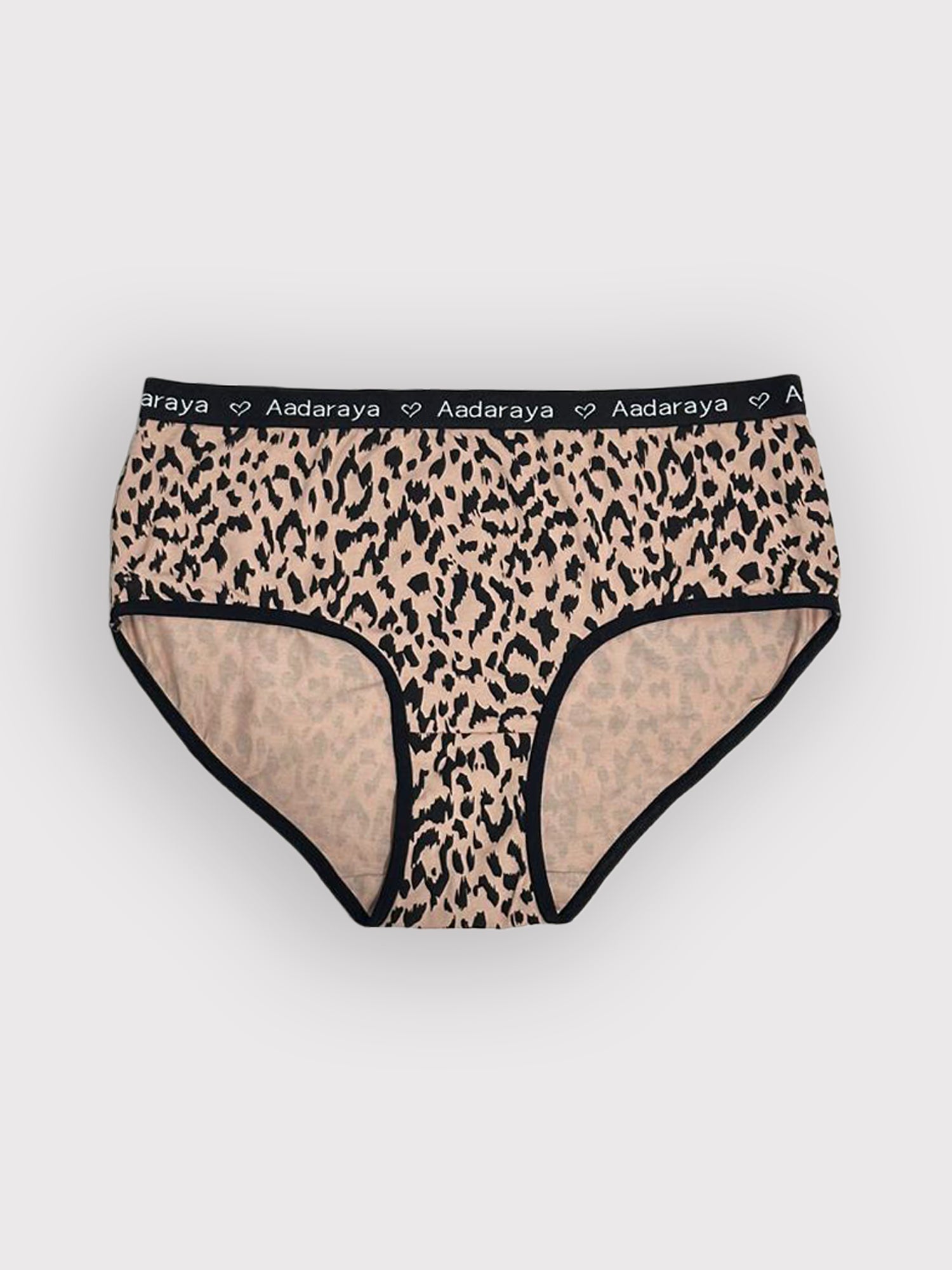 Dina AD Logo Full Brief in Leopard Multi – from the Black, Grey Marl, Nude & Leopard Multi 4 Pack