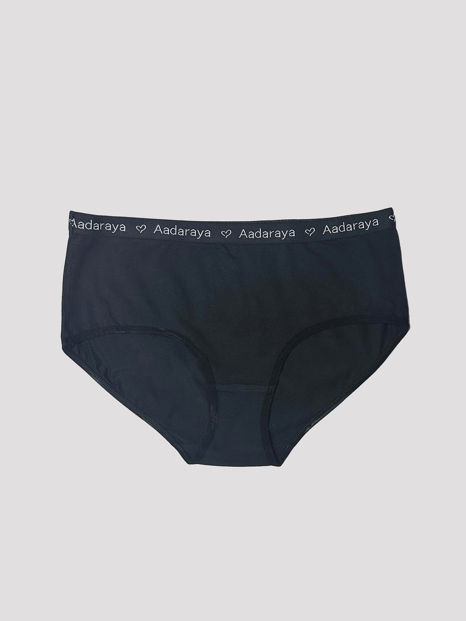 Dina AD Logo Full Brief in Black – from the Black, Scattered Dot, Mini Check & White Polka 4 Pack