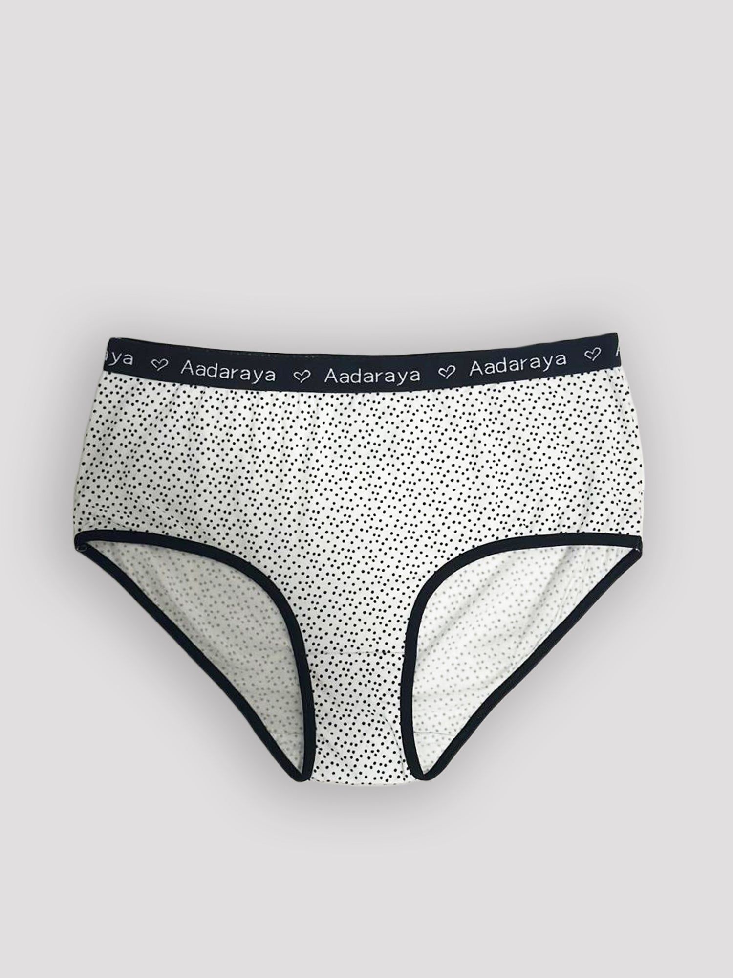 Dina AD Logo Full Brief in Scattered Dot – from the Black, Scattered Dot, Mini Check & White Polka 4 Pack