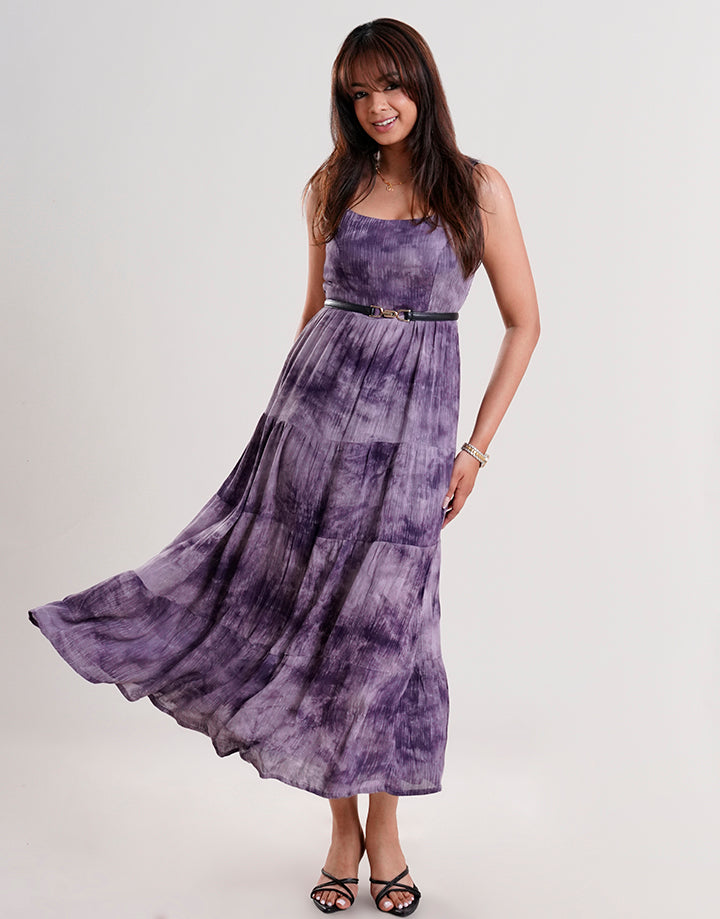 Tiered Dress with Back Smoked Detail
