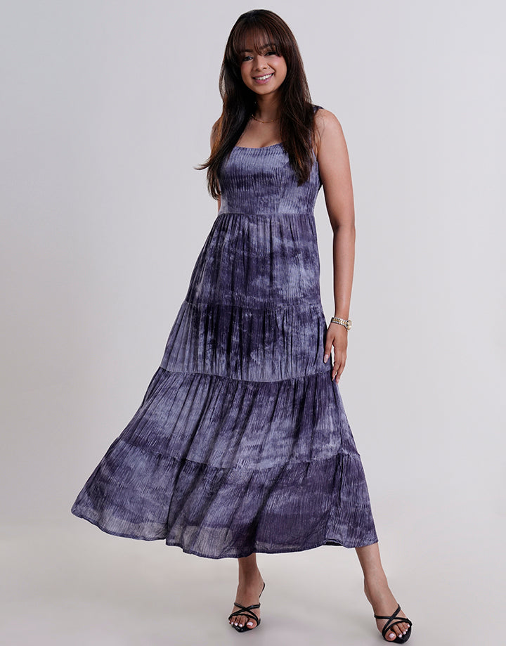 Tiered Dress with Back Smoked Detail