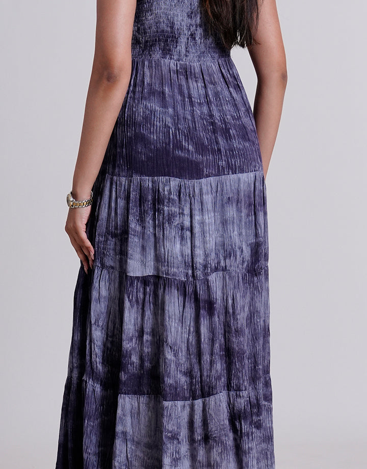 Tiered Dress with Back Smoked Detail