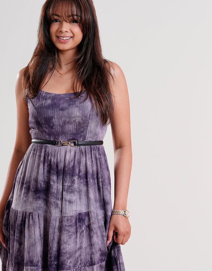 Tiered Dress with Back Smoked Detail