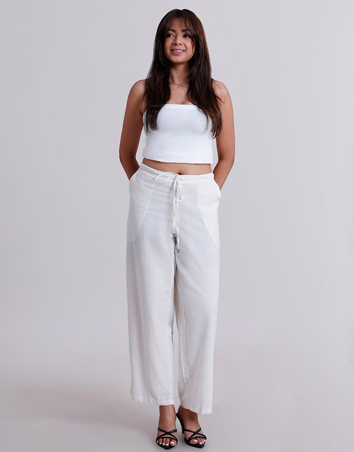 Drawstring Wide Leg Pant