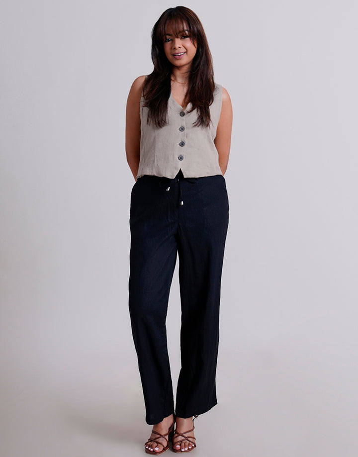 Drawstring Wide Leg Pant