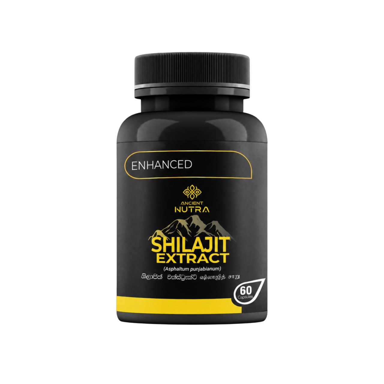 Shilajit Extract 60 capsules, part of the combo pack with the Men’s Vitality and Performance System. Ancient Nutra Sri Lanka