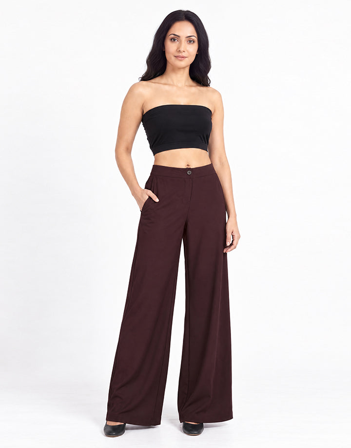 One Button Wide Leg Pant